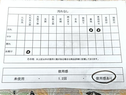 平和屋着物◎六通柄袋帯　更紗花文　金銀糸　正絹　逸品　BAAY5311qw