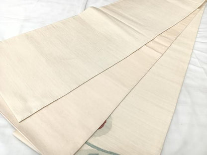 平和屋着物◎太鼓柄袋帯　紬地　抽象文様　正絹　逸品　BAAY5329qw