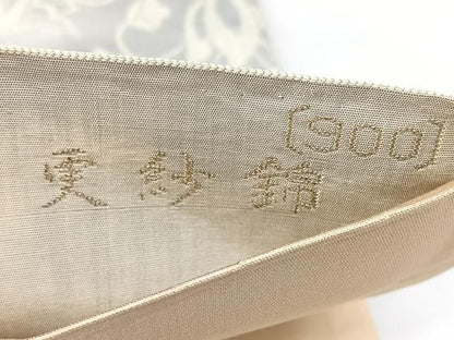 平和屋着物◎全通柄袋帯　ふくれ織　更紗錦　正絹　逸品　BAAY5332qw
