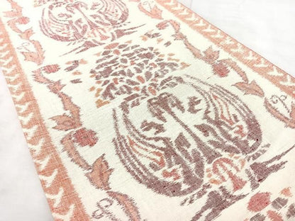 平和屋着物◎全通柄袋帯　紬地　洋花間道　正絹　逸品　BAAY5333qw