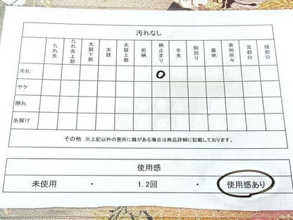 平和屋着物◎六通柄袋帯　草花文　金銀糸　正絹　逸品　BAAY5337qw