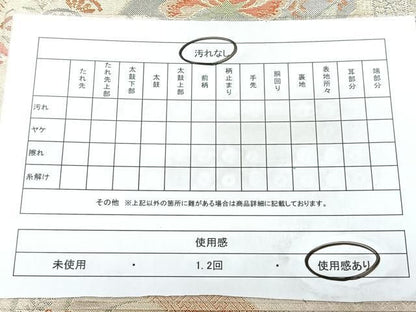 平和屋着物◎六通柄袋帯　宝珠本佐賀錦　九百錦　扇面御所車花文　金糸　正絹　逸品　BAAY5348qw