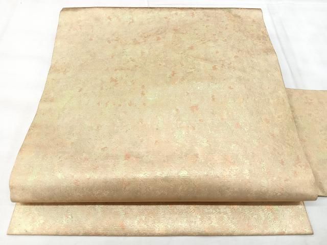 平和屋着物◎九寸名古屋帯　霞文　引箔　正絹　逸品　BAAY5370qw