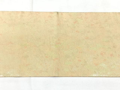 平和屋着物◎九寸名古屋帯　霞文　引箔　正絹　逸品　BAAY5370qw