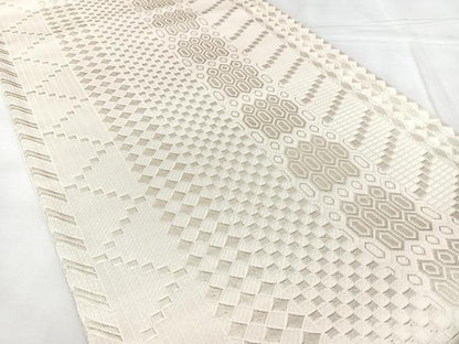 平和屋着物◎六通柄袋帯　吉祥間道　金糸　正絹　逸品　BAAY5382qw