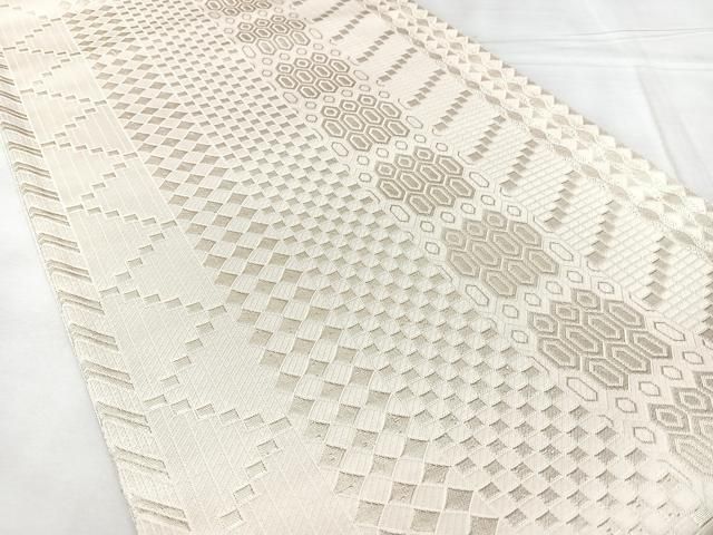 平和屋着物◎六通柄袋帯　吉祥間道　金糸　正絹　逸品　BAAY5382qw