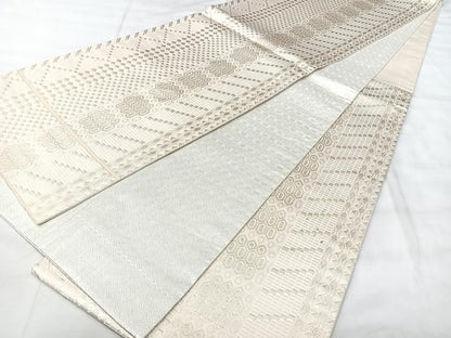 平和屋着物◎六通柄袋帯　吉祥間道　金糸　正絹　逸品　BAAY5382qw