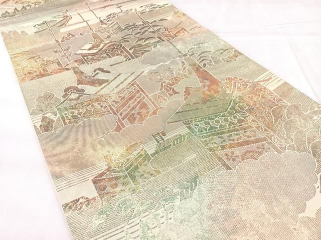 平和屋着物◎六通柄袋帯　祇園祭　金糸　正絹　逸品　BAAY5384qw