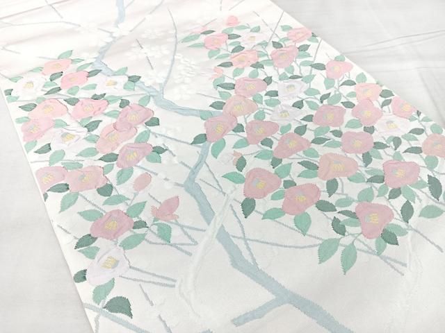 平和屋着物◎六通柄袋帯　枝花文　正絹　逸品　BAAY5390qw
