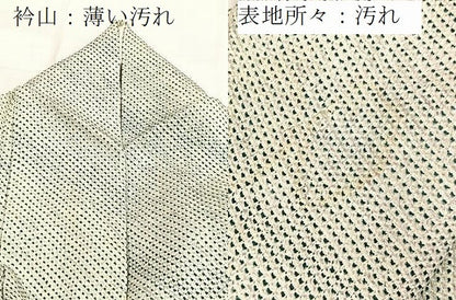 平和屋着物■大変加工の良い総絞り小紋　正絹　逸品　BAAY5402yc