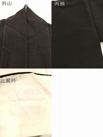 平和屋着物●中国三大刺繍　相良刺繍　黒留袖　竹屋町刺繍　吉祥花文　金銀糸　正絹　逸品　BAAY5410yc