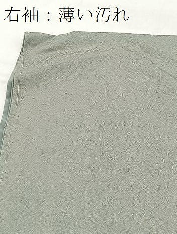 平和屋着物■上質な色無地　紋意匠　深川鼠色　正絹　逸品　未使用　BAAY5453yc