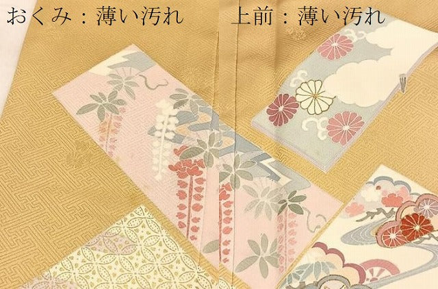 平和屋着物■訪問着　吉祥花文　金彩　正絹　逸品　BAAY5465yc