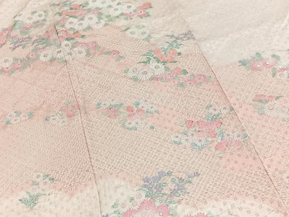 平和屋着物■訪問着　総絞り　雲取り花文　正絹　逸品　未使用　BAAY5502yc