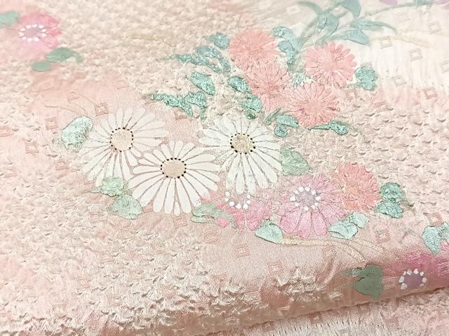 平和屋着物■訪問着　総絞り　雲取り花文　正絹　逸品　未使用　BAAY5502yc