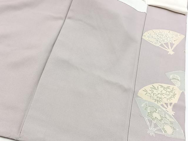 平和屋着物■豪華色留袖　駒刺繍　扇面花鳥文　暈し染め　正絹　逸品　BAAY5503yc