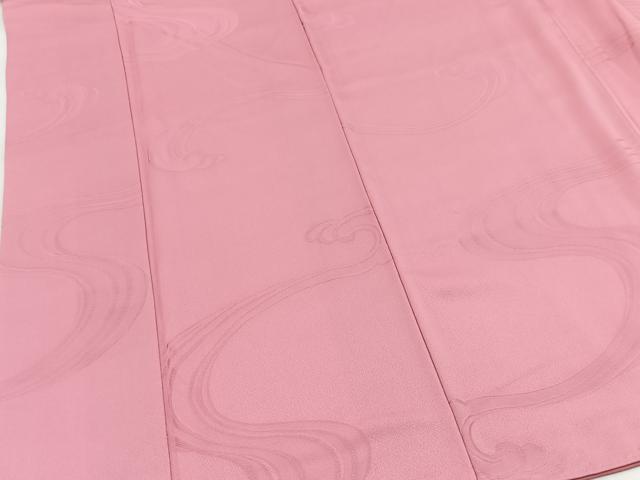 平和屋着物■上質な色無地　立波地紋　薄紅梅色　正絹　逸品　BAAY5504yc