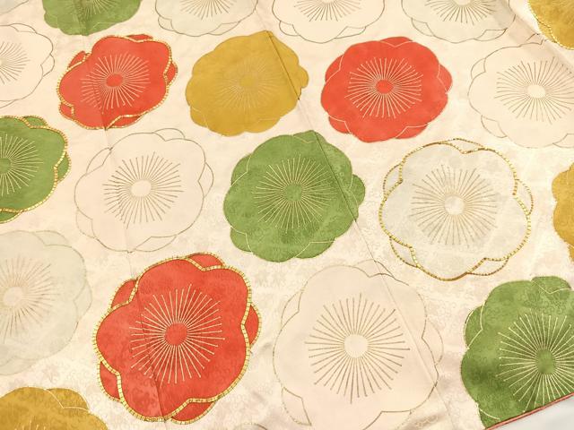 平和屋着物■豪華振袖　駒刺繍　舞梅文　金彩　正絹　逸品　BAAY5505yc