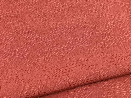 平和屋着物■上質な色無地　紗綾形地紋　今様色　正絹　逸品　BAAY5509yc