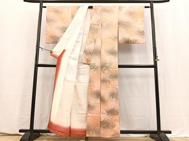 平和屋着物■上質な小紋　花尽くし　暈し染め　正絹　逸品　BAAY5513yc