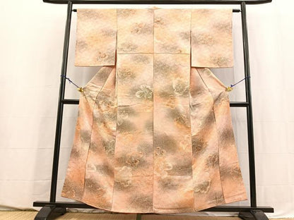 平和屋着物■上質な小紋　花尽くし　暈し染め　正絹　逸品　BAAY5513yc