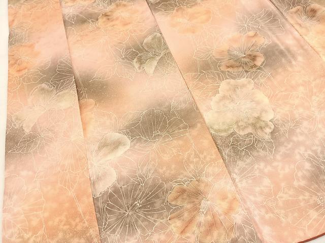 平和屋着物■上質な小紋　花尽くし　暈し染め　正絹　逸品　BAAY5513yc