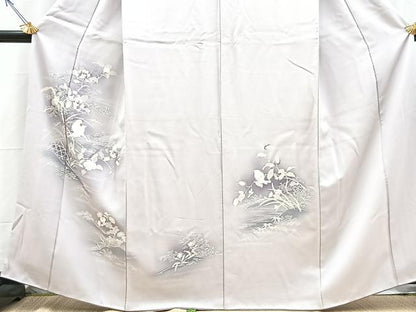 平和屋着物■訪問着　花鳥文　暈し染め　正絹　逸品　BAAY5515yc