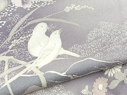 平和屋着物■訪問着　花鳥文　暈し染め　正絹　逸品　BAAY5515yc