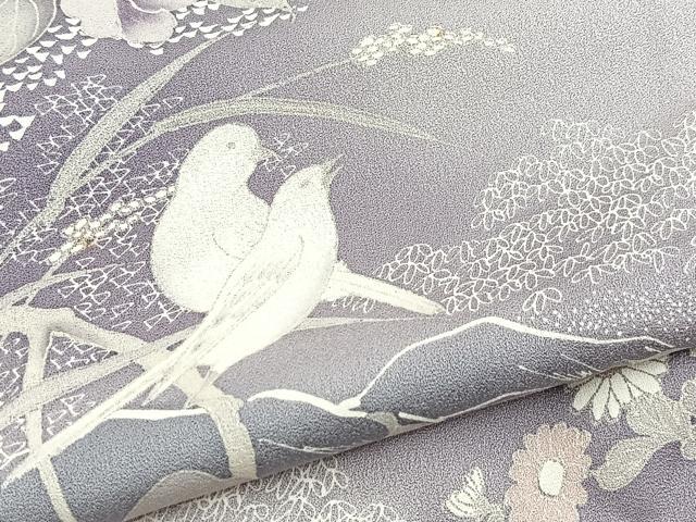 平和屋着物■訪問着　花鳥文　暈し染め　正絹　逸品　BAAY5515yc