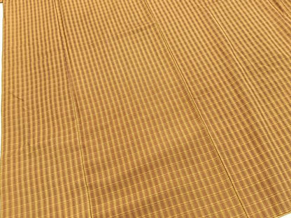 平和屋着物■本場縞大島紬　格子柄　正絹　逸品　BAAY5517yc