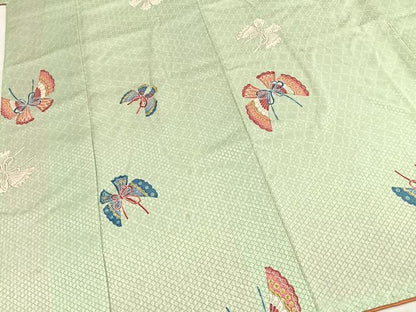 平和屋着物■上質な小紋　結び紐舞蝶文　正絹　逸品　BAAY5518yc