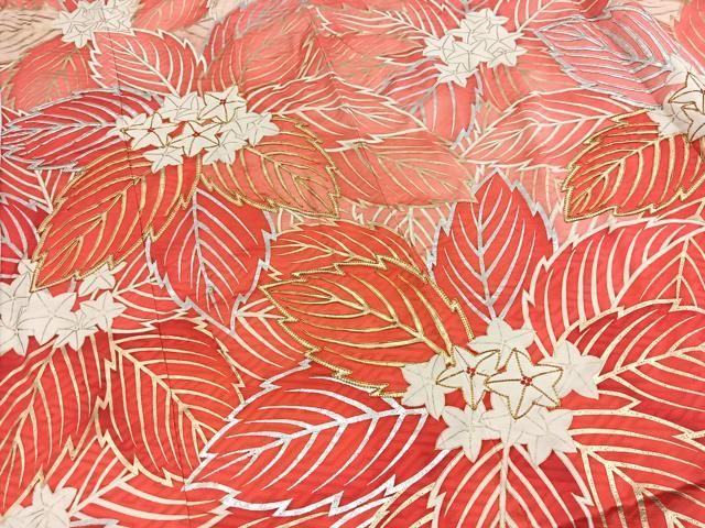 平和屋着物■豪華振袖　駒刺繍　草花文　金銀彩　正絹　逸品　BAAY5520yc