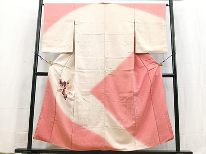 平和屋着物■訪問着　カトレア　暈し染め　銀彩　正絹　逸品　BAAY5524yc
