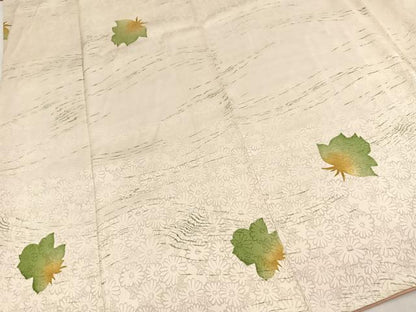 平和屋着物■上質な小紋　草花文　正絹　逸品　BAAY5525yc