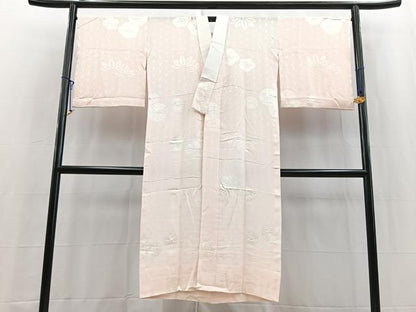 平和屋着物■長襦袢　無双仕立て　絞り　草花地紋　正絹　逸品　BAAY5526yc