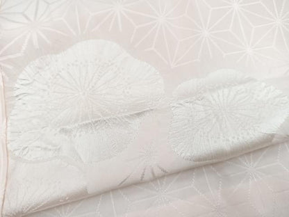 平和屋着物■長襦袢　無双仕立て　絞り　草花地紋　正絹　逸品　BAAY5526yc