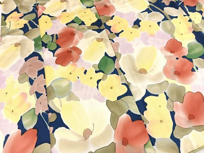 平和屋着物■上質な小紋　手描き　花尽くし　正絹　逸品　BAAY5527yc