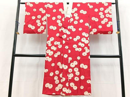 平和屋着物■長襦袢　袷　舞花文　銀彩　正絹　逸品　BAAY5531yc