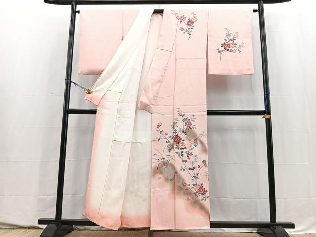 平和屋着物■訪問着　遠山花文　暈し染め　金彩　正絹　逸品　BAAY5535yc