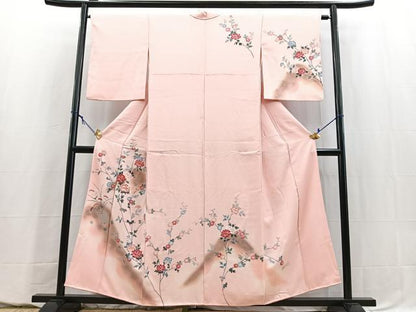 平和屋着物■訪問着　遠山花文　暈し染め　金彩　正絹　逸品　BAAY5535yc