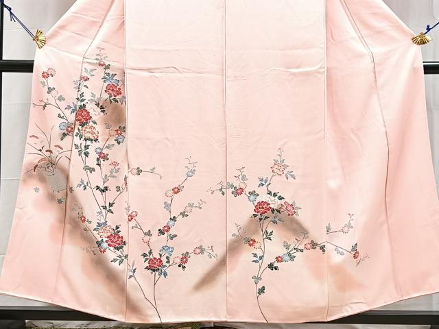 平和屋着物■訪問着　遠山花文　暈し染め　金彩　正絹　逸品　BAAY5535yc