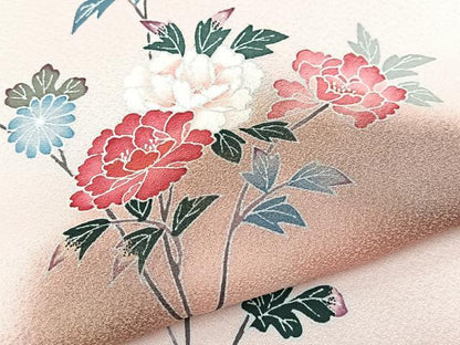 平和屋着物■訪問着　遠山花文　暈し染め　金彩　正絹　逸品　BAAY5535yc