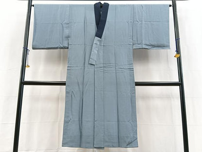 平和屋着物■男性　長襦袢　無双仕立て　松に雀　暈し染め　金彩　正絹　逸品　BAAY5536yc