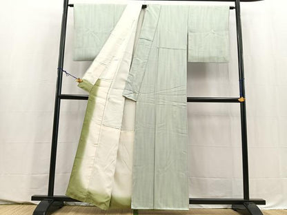 平和屋着物■上質な小紋　霞文　暈し染め　正絹　逸品　BAAY5537yc