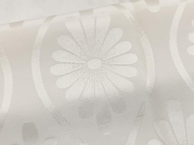 平和屋着物■長襦袢　無双仕立て　立涌花地紋　正絹　逸品　BAAY5541yc