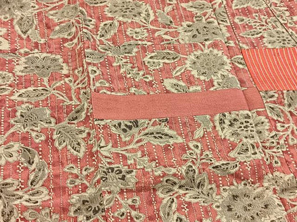 平和屋着物■上質な小紋　更紗花文　正絹　逸品　BAAY5542yc