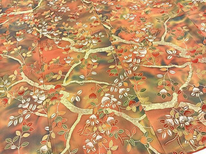 平和屋着物■上質な小紋　橘文　暈し染め　金彩　正絹　逸品　未使用　BAAY5545yc