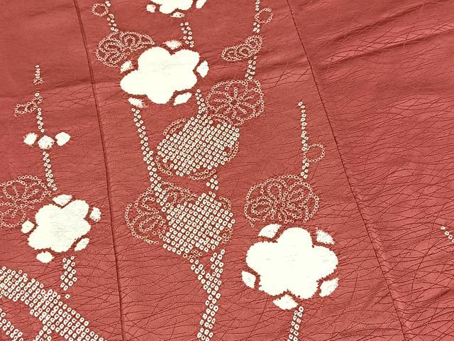 平和屋着物■訪問着　総絞り　枝梅文　正絹　逸品　BAAY5551yc