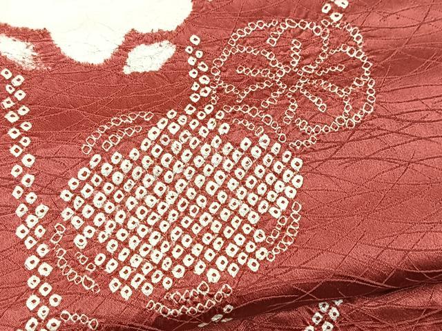 平和屋着物■訪問着　総絞り　枝梅文　正絹　逸品　BAAY5551yc