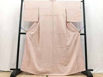 平和屋着物■大変加工の良い総絞り小紋　正絹　逸品　BAAY5553yc